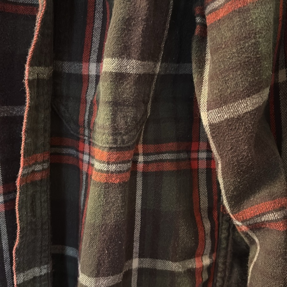 George Brown and Red Lightweight Plaid Shirt Jacket - Picture 2 of 5